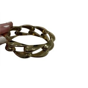 Chunky Chain Gold Tone Clamper Bracelet cuff bangle fashion
